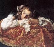 FETI, Domenico Sleeping Girl dh oil painting
